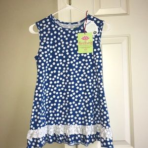 LAST CHANCE ⭐️ Three Friends Blue Dot tunic, size 14